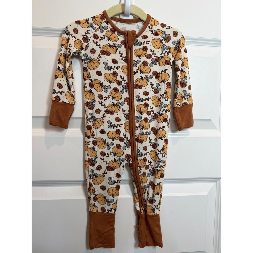 35. Buoyant Babes Pumpkin Bamboo Viscose Zippy Sleeper 3-6 Months